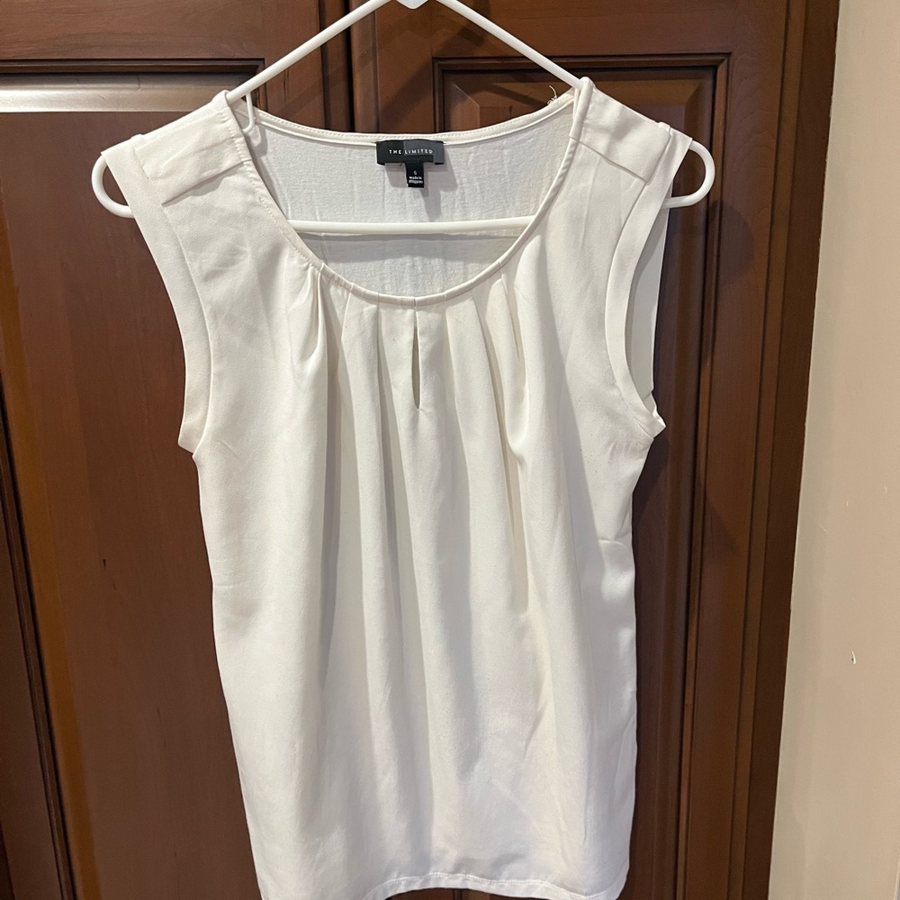 The Limited Ivory Sleeveless Blouse